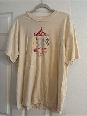 Laufey Cream Carousel Graphic Tee from Tour Unisex